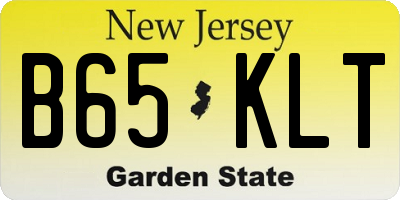 NJ license plate B65KLT