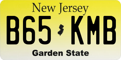 NJ license plate B65KMB