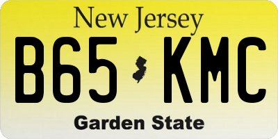 NJ license plate B65KMC