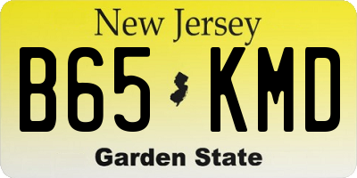 NJ license plate B65KMD