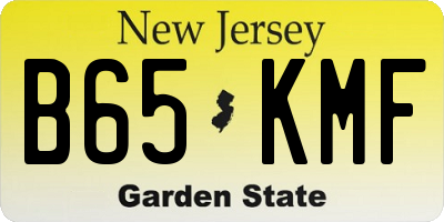 NJ license plate B65KMF