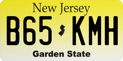 NJ license plate B65KMH