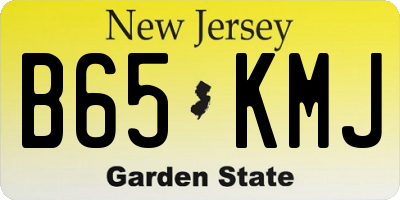 NJ license plate B65KMJ