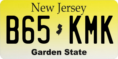 NJ license plate B65KMK
