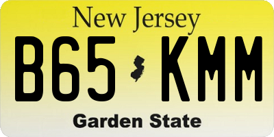 NJ license plate B65KMM