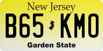 NJ license plate B65KMO