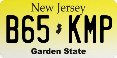 NJ license plate B65KMP