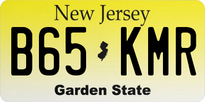 NJ license plate B65KMR