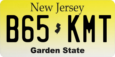 NJ license plate B65KMT