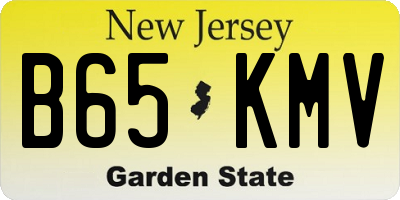 NJ license plate B65KMV