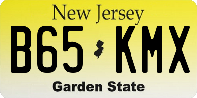 NJ license plate B65KMX