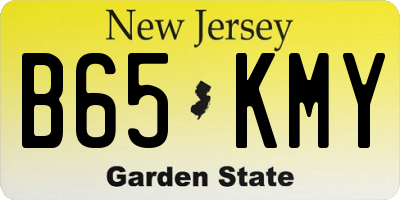 NJ license plate B65KMY
