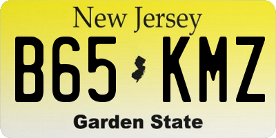 NJ license plate B65KMZ