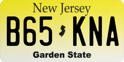 NJ license plate B65KNA