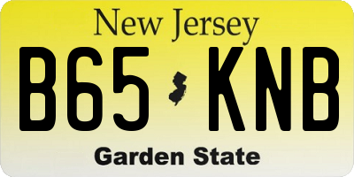 NJ license plate B65KNB
