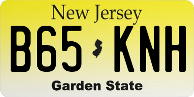 NJ license plate B65KNH