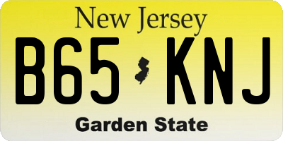 NJ license plate B65KNJ