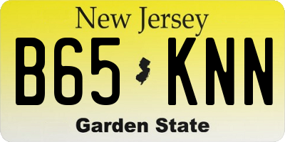 NJ license plate B65KNN