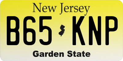 NJ license plate B65KNP