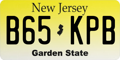 NJ license plate B65KPB