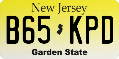 NJ license plate B65KPD