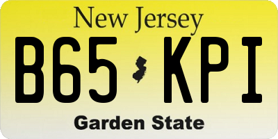 NJ license plate B65KPI