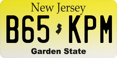 NJ license plate B65KPM