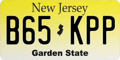 NJ license plate B65KPP