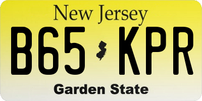 NJ license plate B65KPR