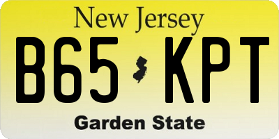 NJ license plate B65KPT