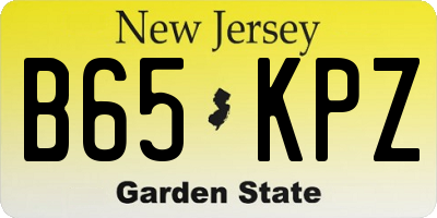 NJ license plate B65KPZ