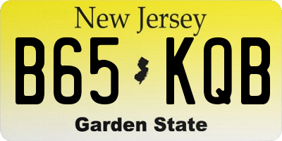 NJ license plate B65KQB