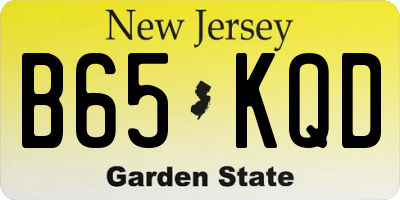 NJ license plate B65KQD