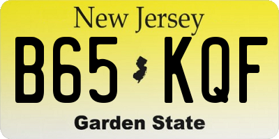 NJ license plate B65KQF