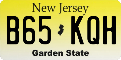 NJ license plate B65KQH