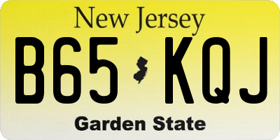 NJ license plate B65KQJ