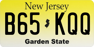 NJ license plate B65KQQ