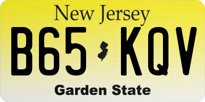 NJ license plate B65KQV