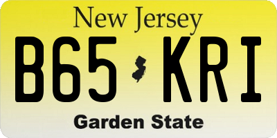 NJ license plate B65KRI