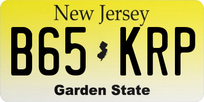 NJ license plate B65KRP