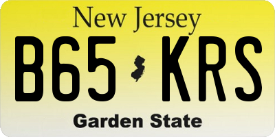 NJ license plate B65KRS