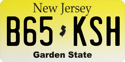 NJ license plate B65KSH
