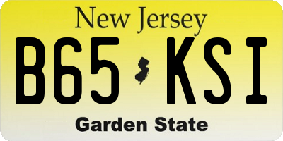 NJ license plate B65KSI