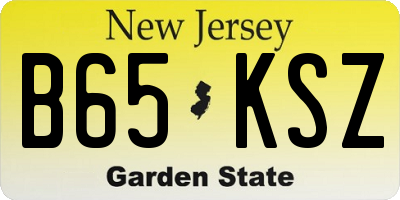 NJ license plate B65KSZ