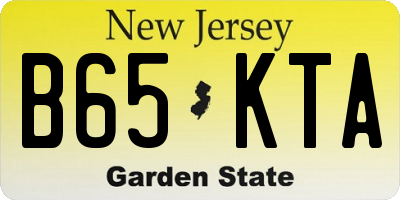 NJ license plate B65KTA