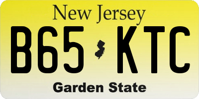 NJ license plate B65KTC