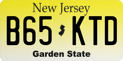 NJ license plate B65KTD