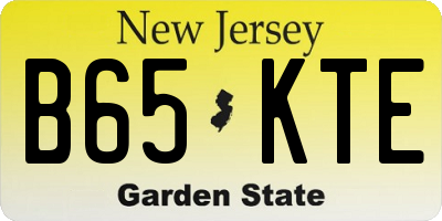 NJ license plate B65KTE