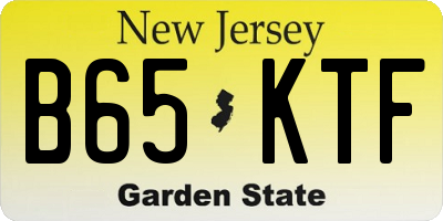 NJ license plate B65KTF