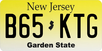 NJ license plate B65KTG
